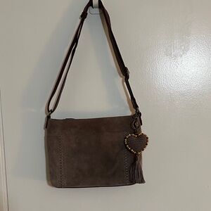 The Sak Brown Suede Shoulder Bag